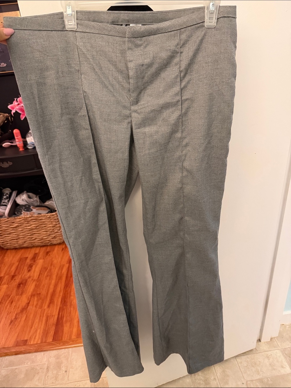 👜Office Siren👩‍🏫 Women’s Pleated Grey Dress Pants